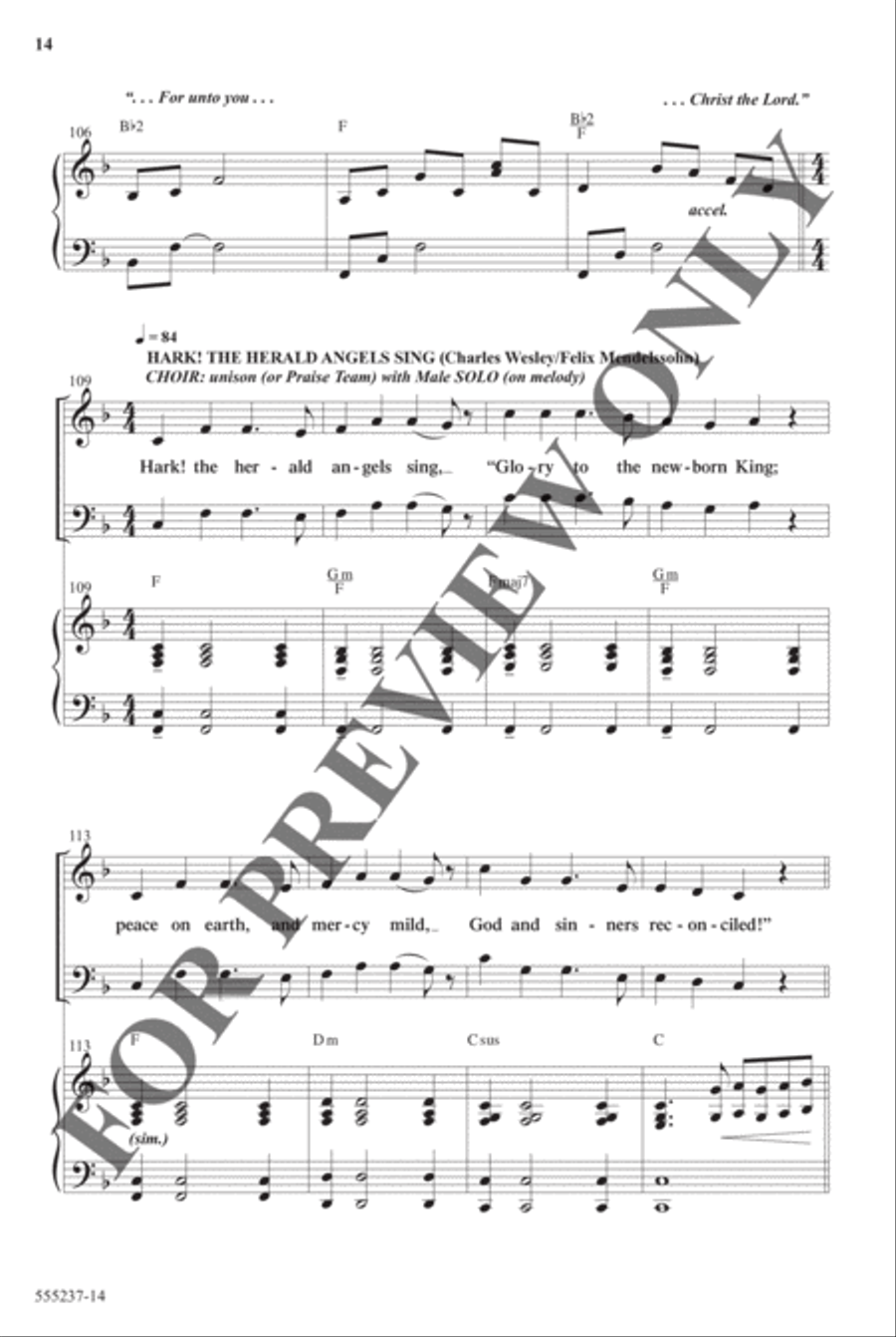 Christmas Eve Medley - Anthem Christmas Eve Medley - Anthem Choir scores gallery preview page 13