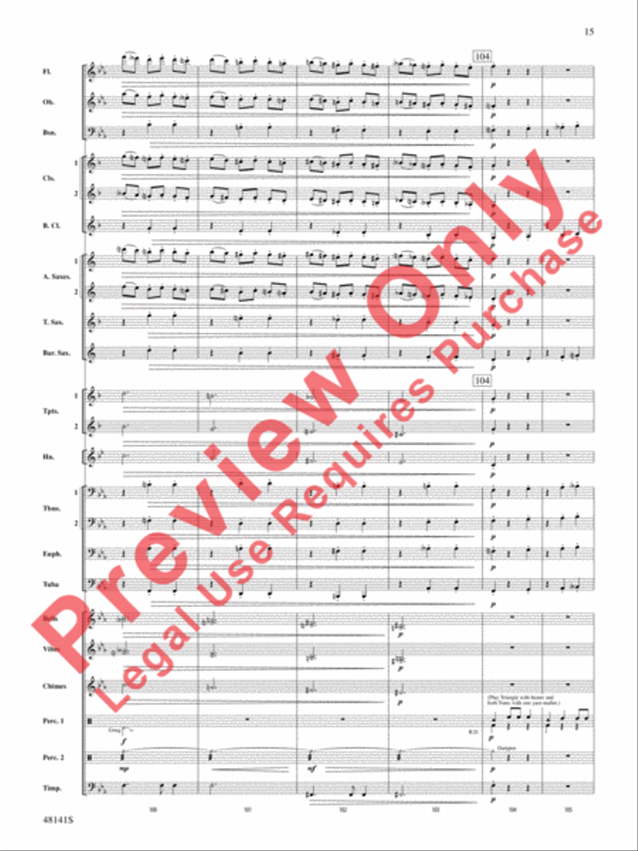 The Offerings of Nadab and Abihu Concert Band scores gallery preview page 16