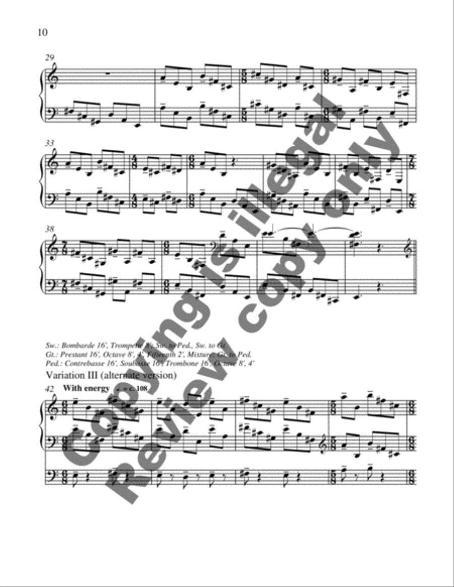 Variations on Veni Creator Spiritus Organ scores gallery preview page 11