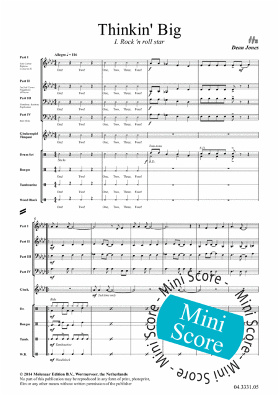 Thinkin' Big Thinkin' Big 4-Part scores gallery preview page 5