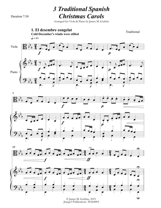 3 Traditional Spanish Christmas Carols for Viola & Piano