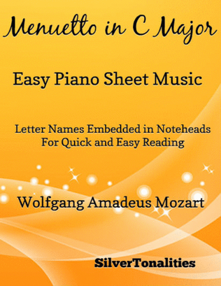 Book cover for Menuetto in C Major Easy Piano Sheet Music
