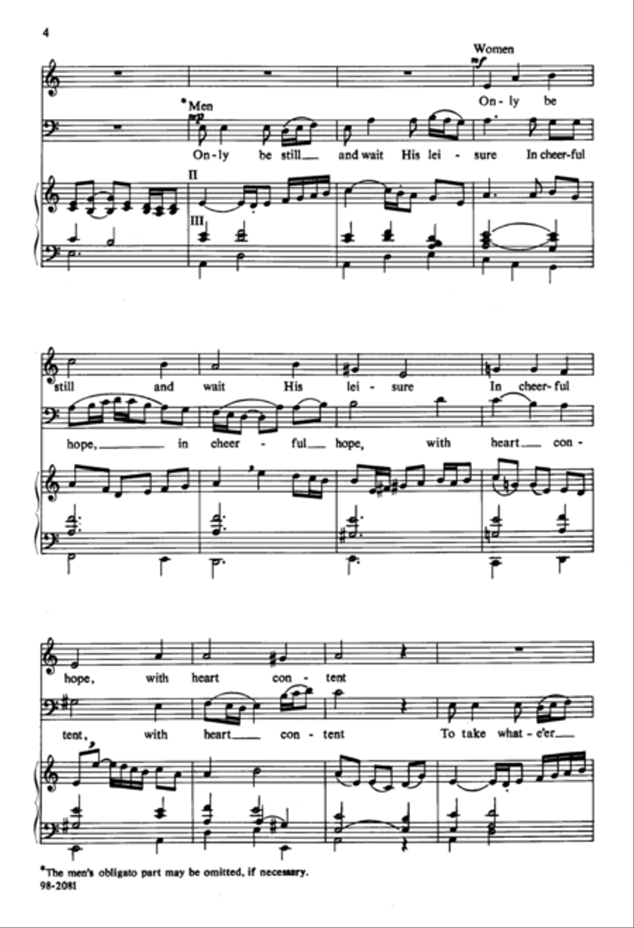 If Thou But Suffer God to Guide Thee 4-Part scores gallery preview page 4