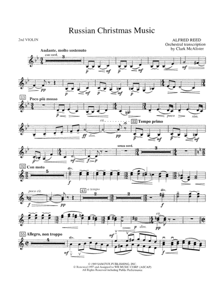 Russian Christmas Music: 2nd Violin