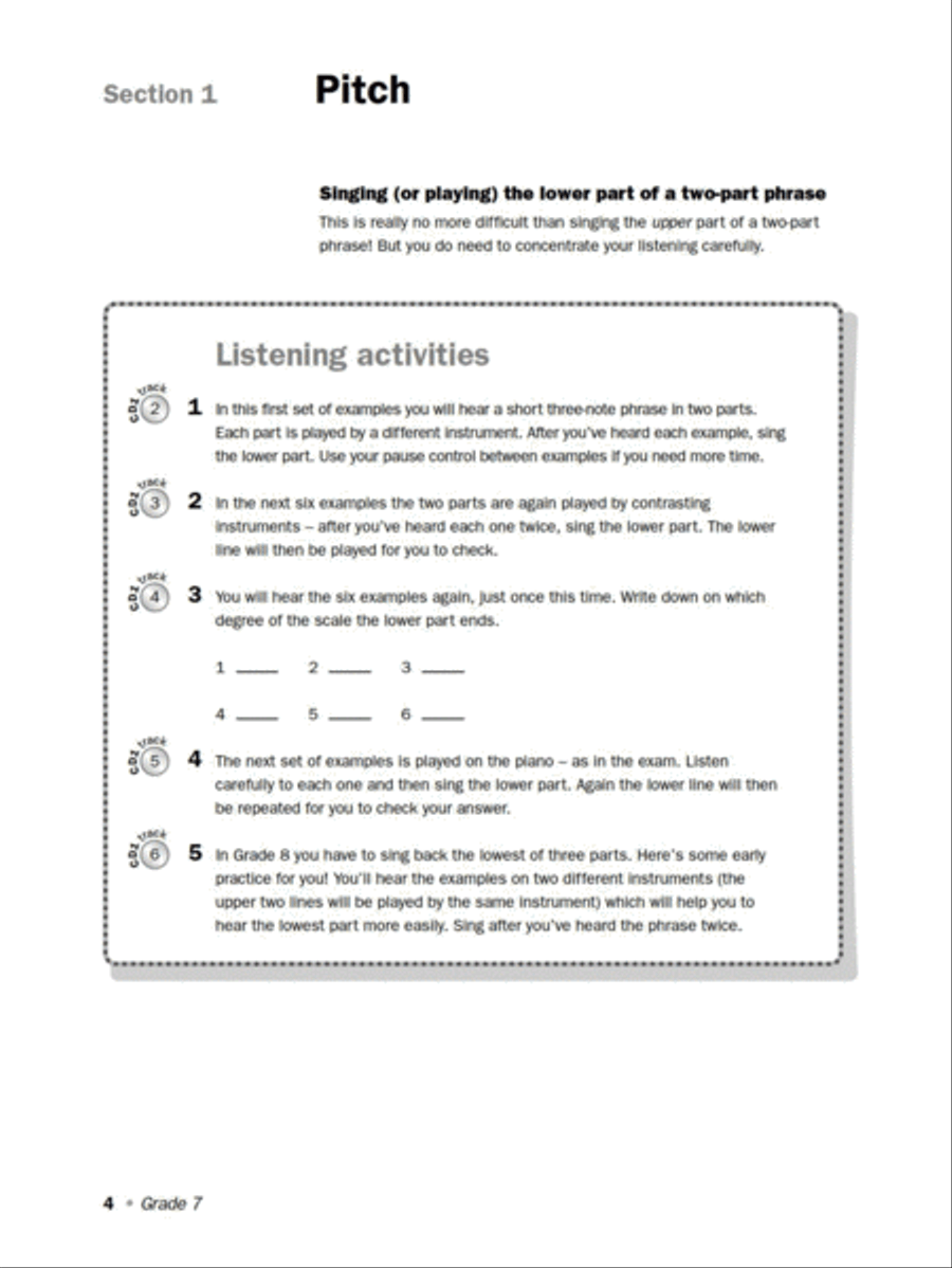 Improve Your Aural! Grade 7-8 CD scores gallery preview page 3