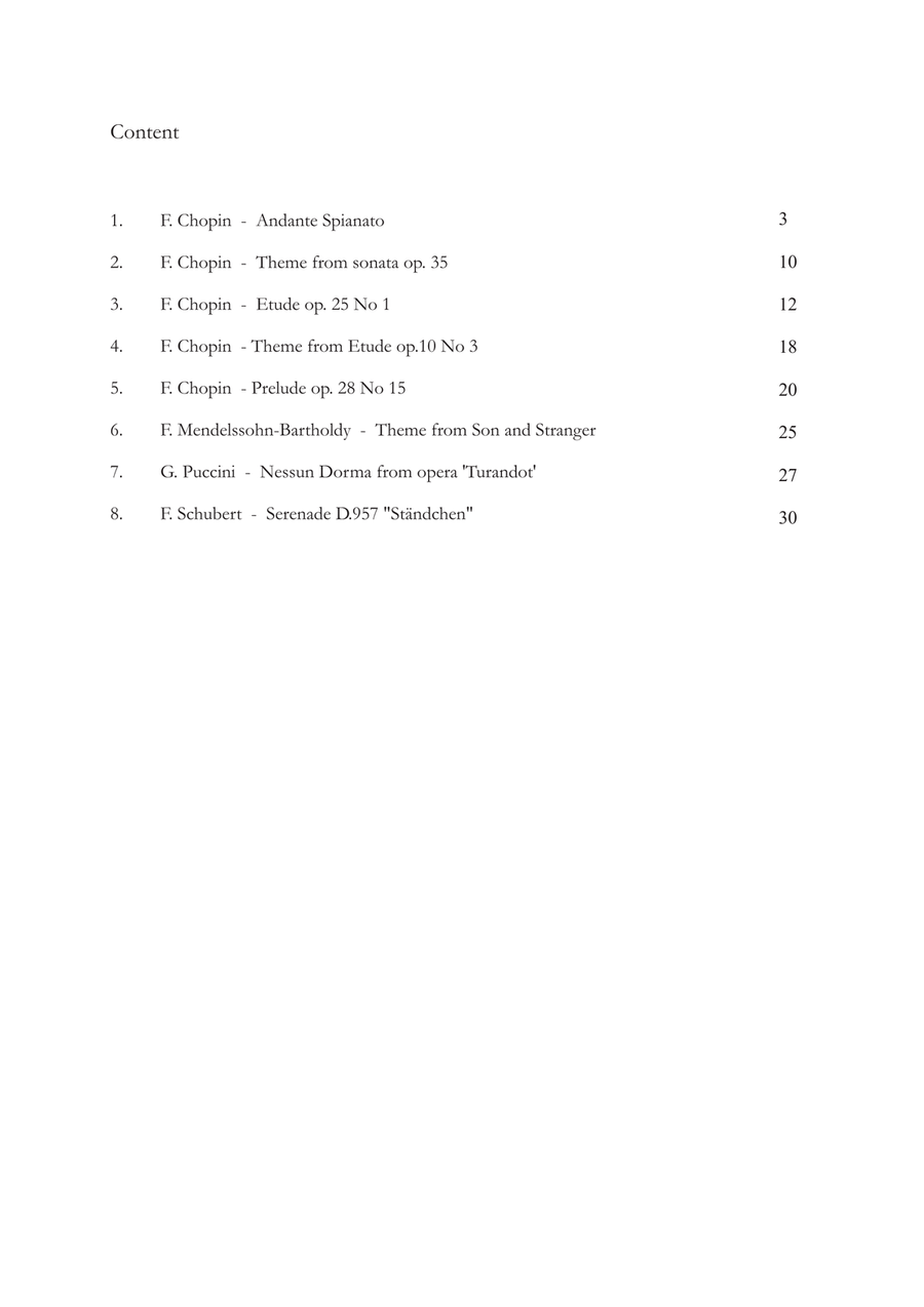 Beautiful melodies for piano - Volume 1 - Arranged for intermediate players Piano Solo scores gallery preview page 2