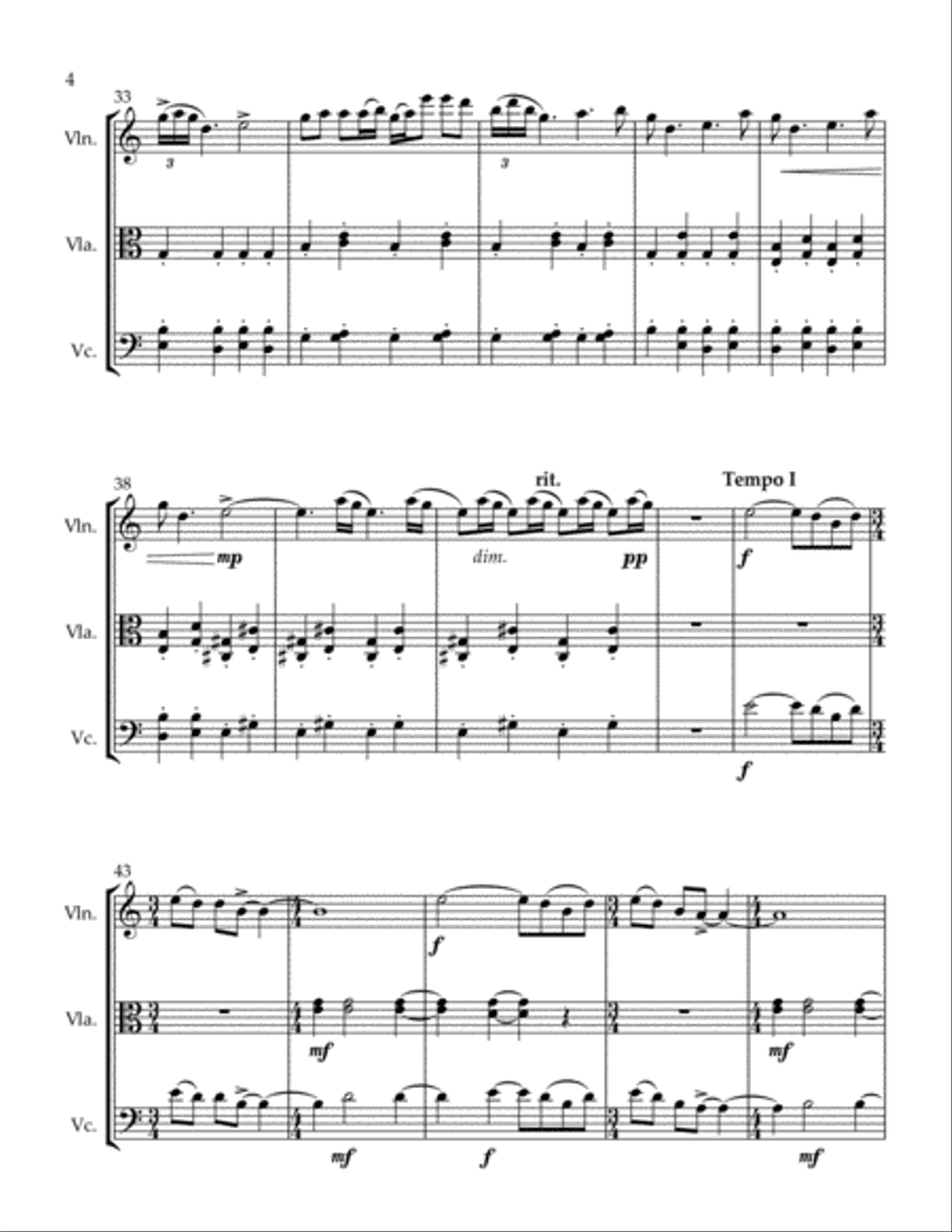 Evening in Transylvania String Trio scores gallery preview page 4