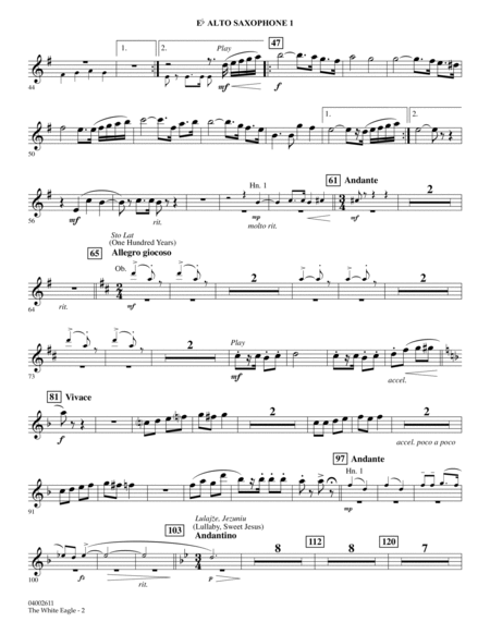 The White Eagle (A Polish Rhapsody) - Eb Alto Saxophone 1