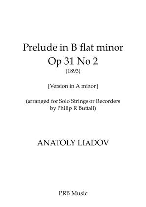 Prelude in A minor (Lyadov) - (Piano & Solo Instrument) - [Score]