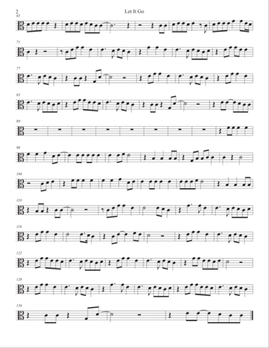 Let It Go Let It Go Viola Solo scores gallery preview page 2