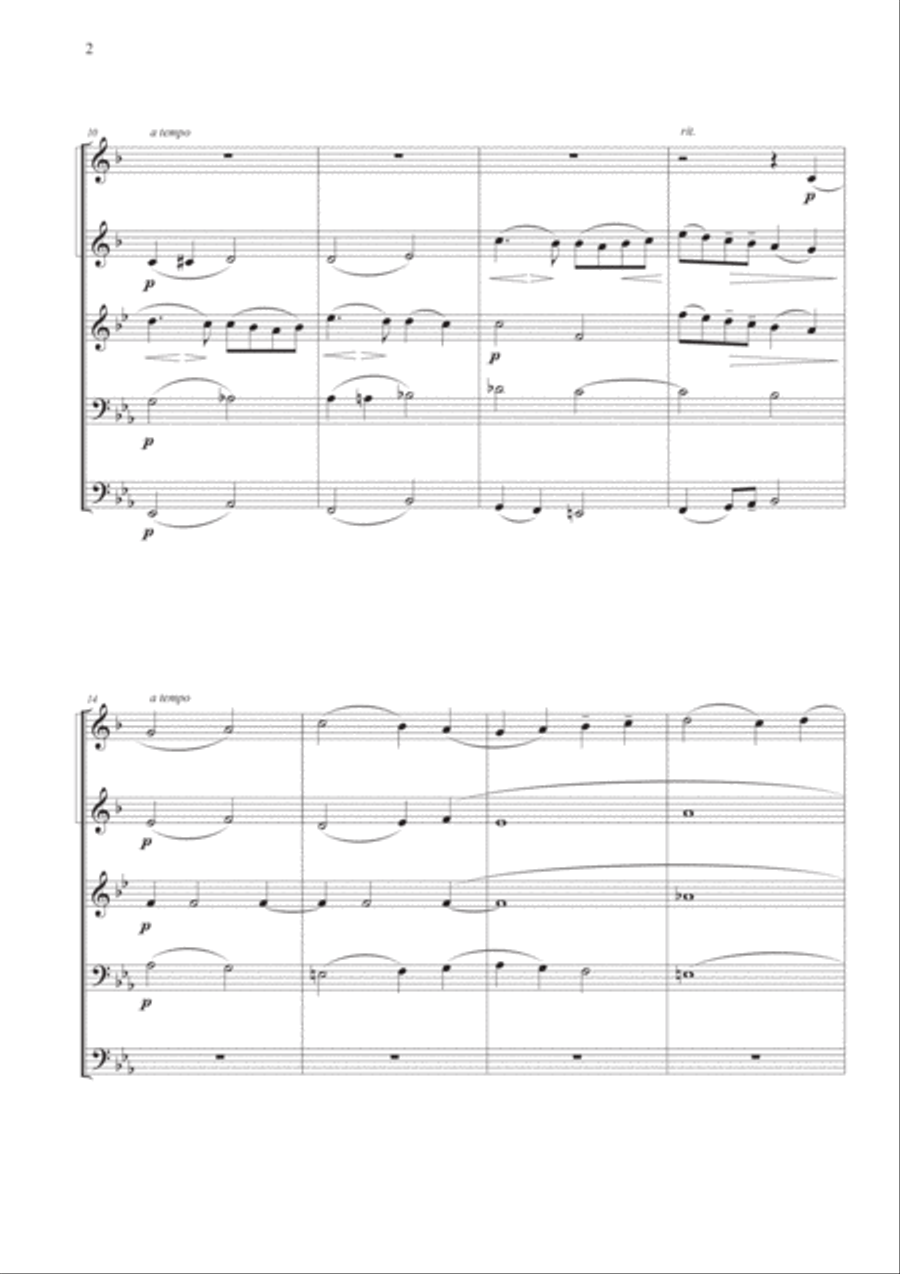 Chorale from Symphony No. 3 for Brass Quintet Brass Quintet scores gallery preview page 4