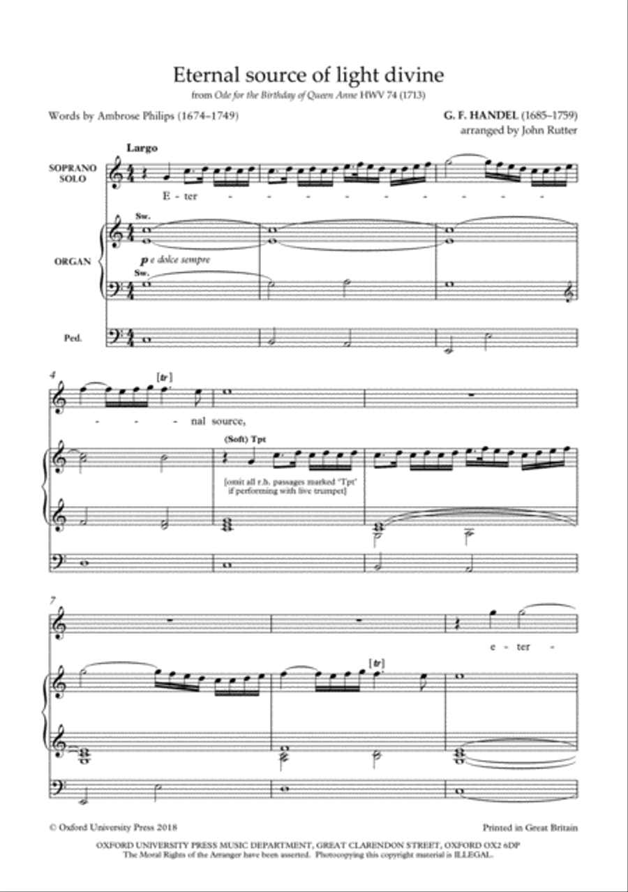 Eternal source of light divine Trumpet Solo scores gallery preview page 2