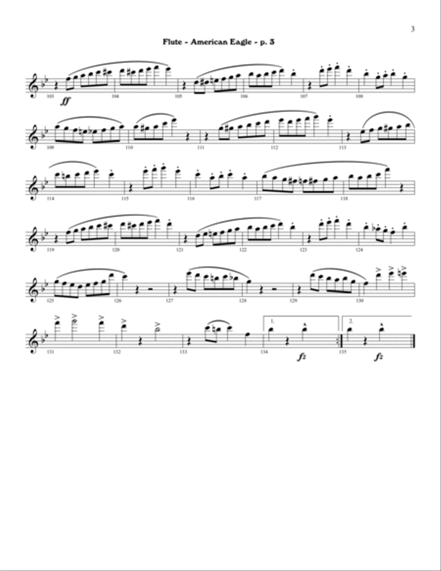 American Eagle March for Concert Band Concert Band scores gallery preview page 3