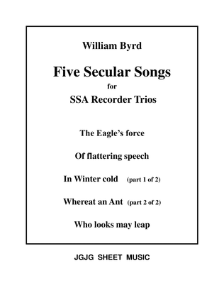 Five Byrd Songs for SSA Recorder Trios