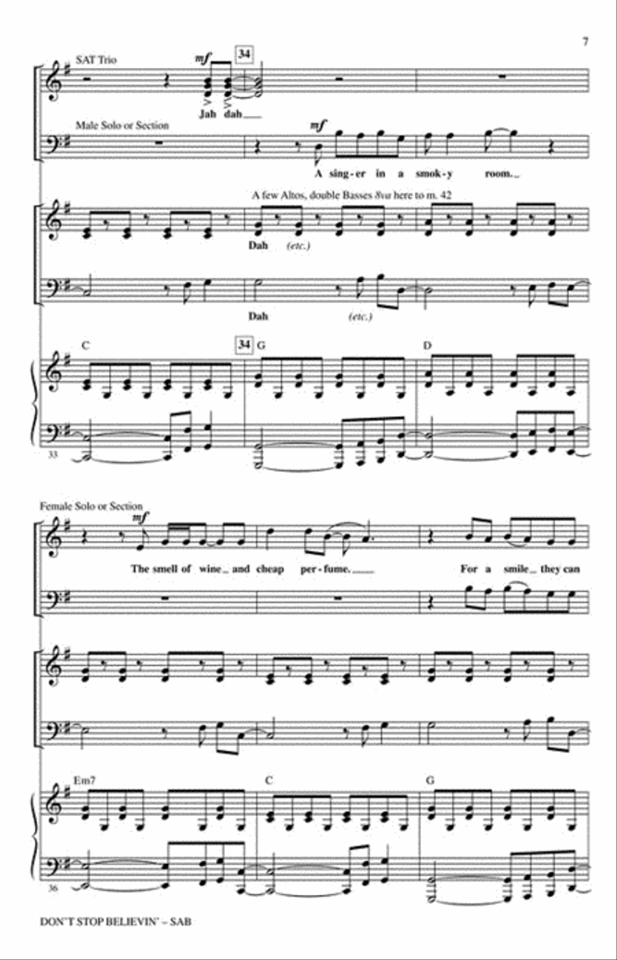 Don't Stop Believin' Choir scores gallery preview page 2