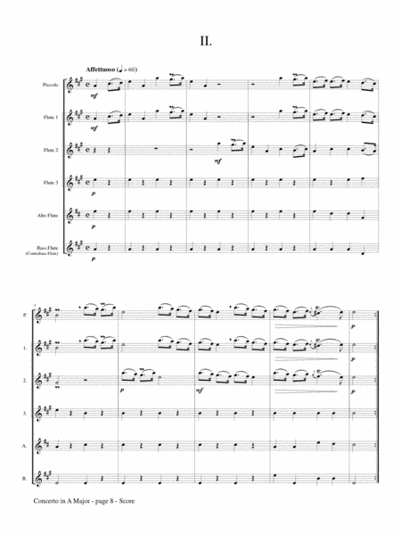 Concerto in A Minor for Flute Choir