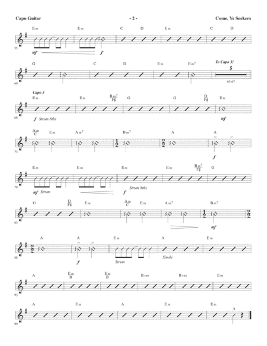What Wondrous Hope (A Service of Promise, Grace and Life) - Capo Guitar Choir scores gallery preview page 6