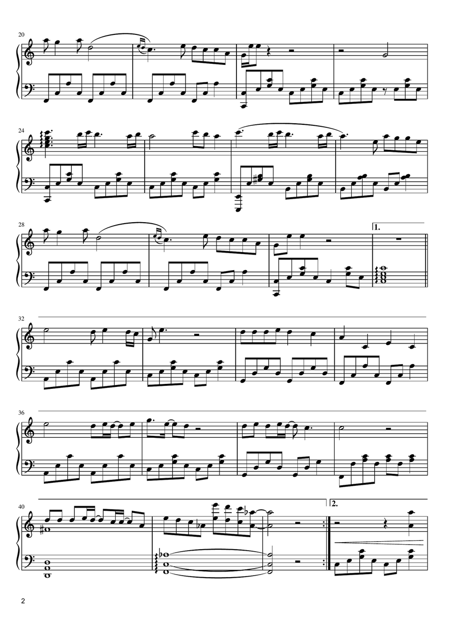 Happy Mistake Piano Solo scores gallery preview page 2