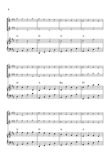 Pachelbel Canon in D • trumpet in Bb duet sheet music w/ piano accompaniment [chords] image number null