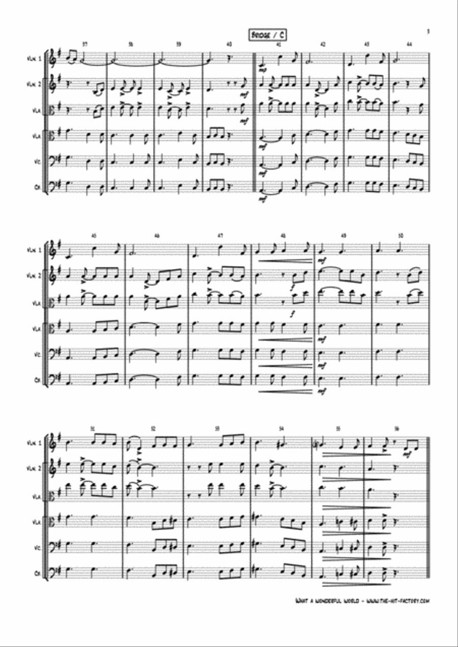 What A Wonderful World What A Wonderful World String Trio scores gallery preview page 3