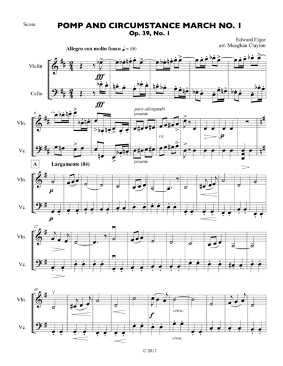 Pomp and Circumstance March No. 1 (Graduation March) Set of Parts scores gallery preview page 4