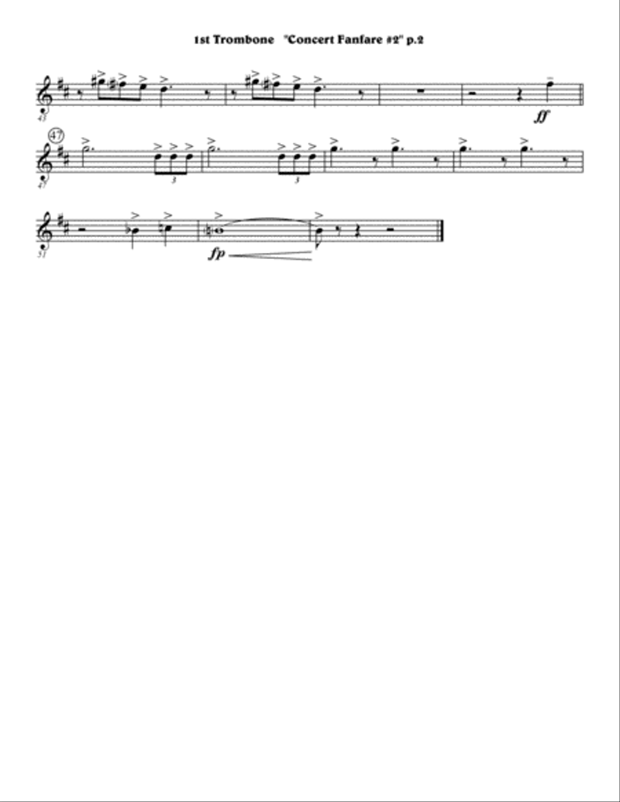 Concert Fanfare #2 Brass Ensemble scores gallery preview page 6