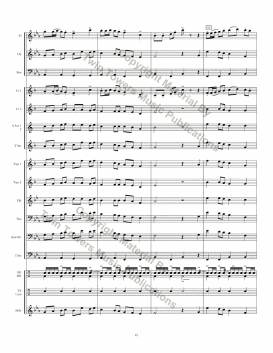 Twin Cities March Concert Band scores gallery preview page 13