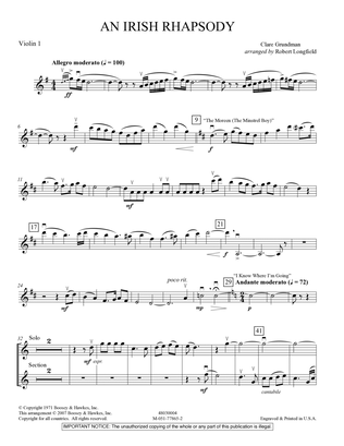 An Irish Rhapsody - Violin 1