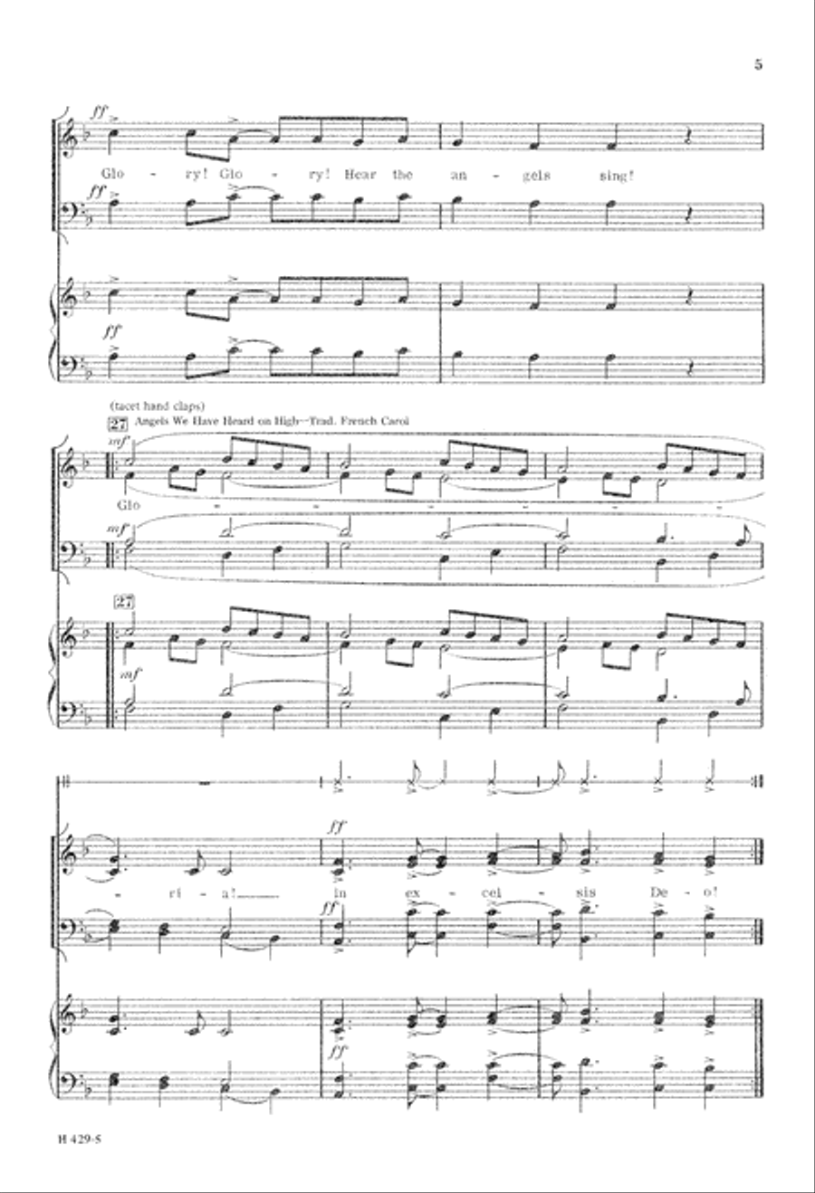 Calypso Clapping Carol 4-Part scores gallery preview page 6
