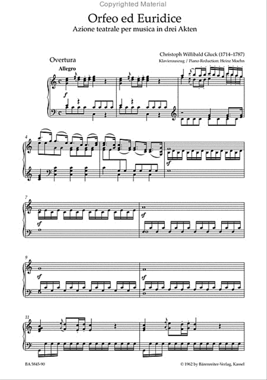 Orpheus and Eurydice 4-Part scores gallery preview page 2