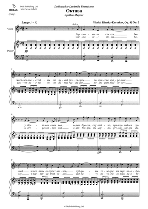 Book cover for Oktava, Op. 45 No. 3 (Original key. F Major)