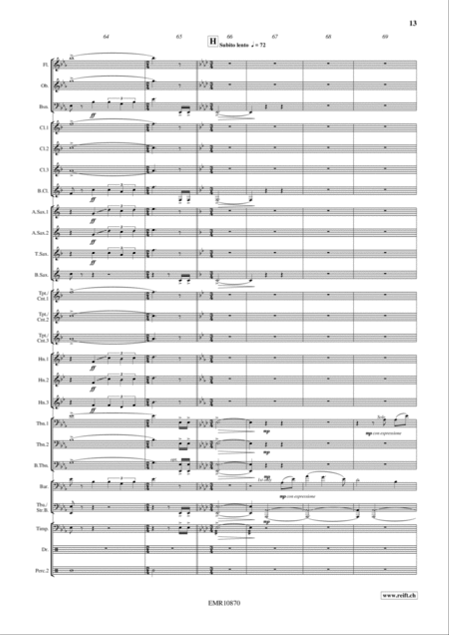 Prelude To A New Age Concert Band scores gallery preview page 14