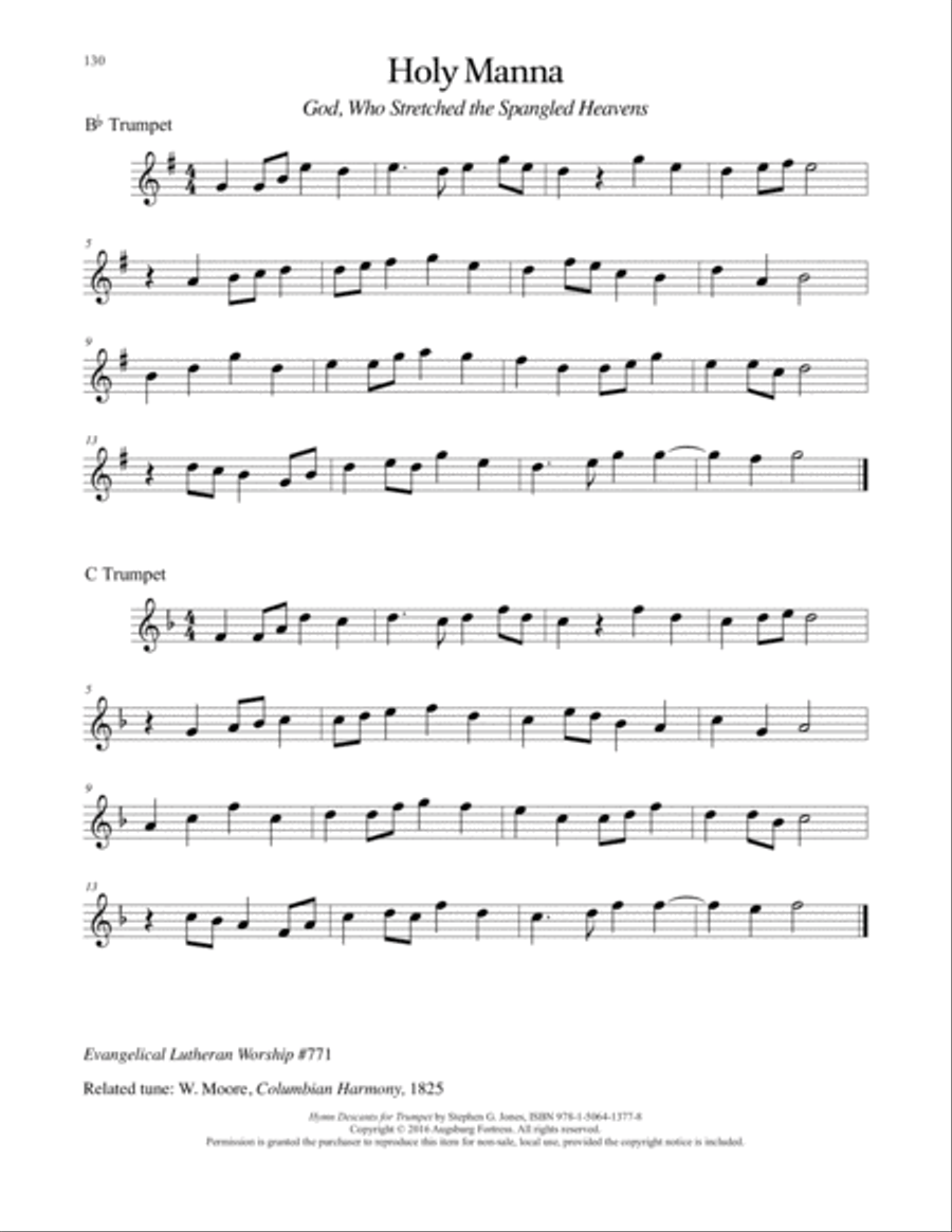 Hymn Descants for Trumpet C Trumpet scores gallery preview page 131