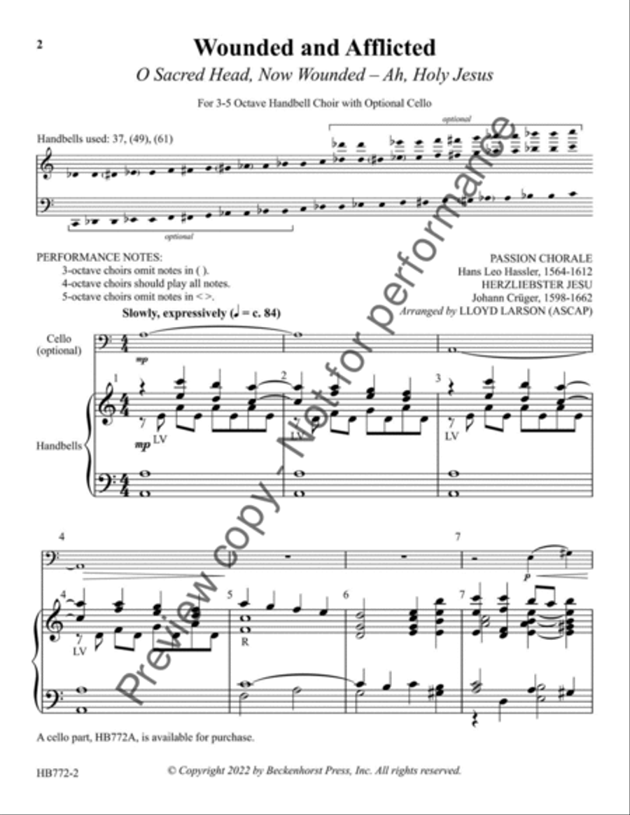 Wounded and Afflicted 5-Octaves scores gallery preview page 3