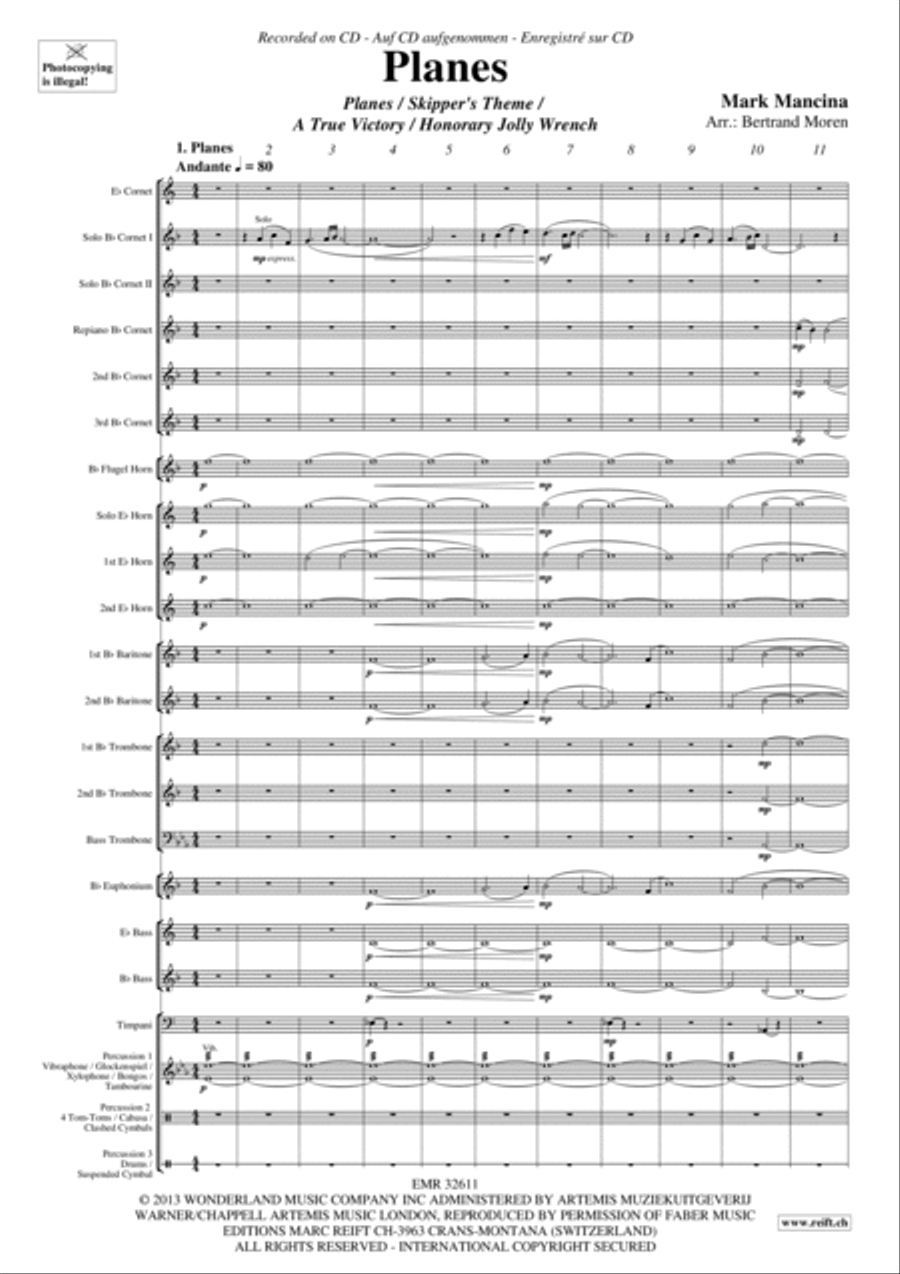 Planes Brass Band scores gallery preview page 4