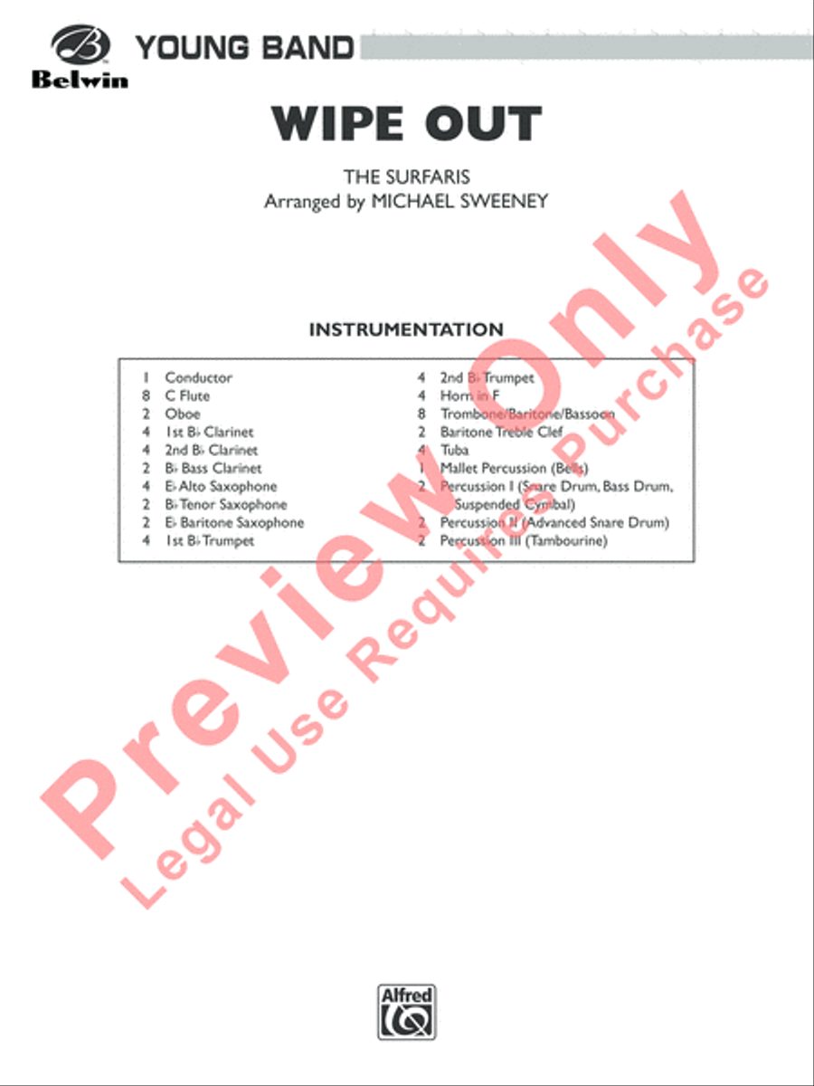 Wipe Out Concert Band scores gallery preview page 2