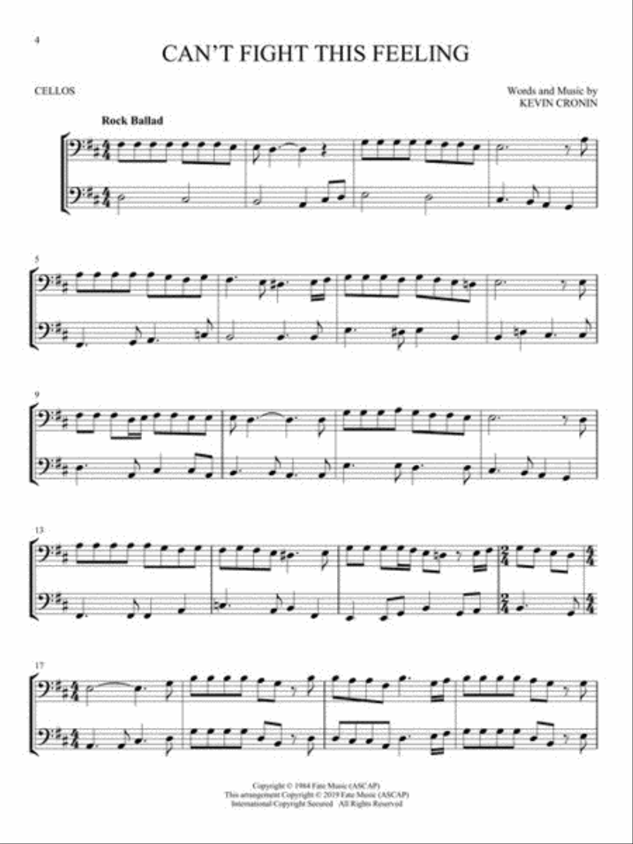 Classic Rock for Two Cellos Cello scores gallery preview page 5