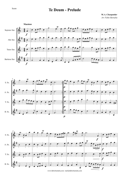 Te Deum - Prelude for Sax Quartet image number null