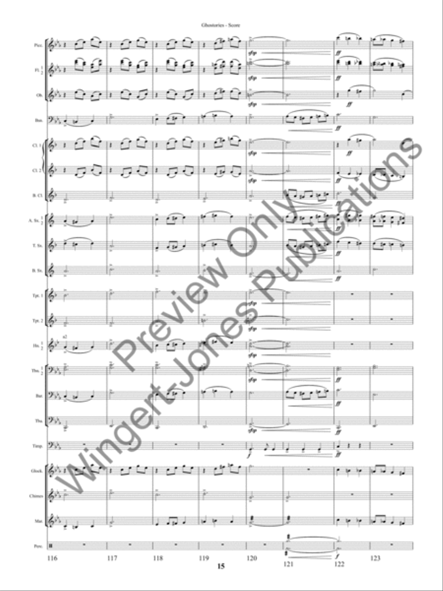 Ghostories (Score) Concert Band scores gallery preview page 18