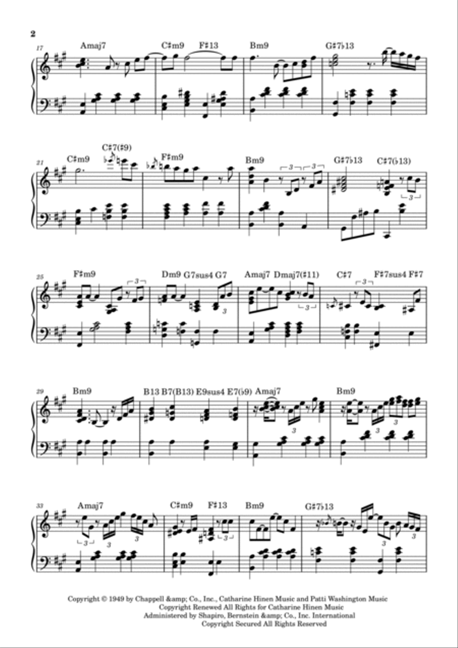 My Foolish Heart Piano Solo scores gallery preview page 2