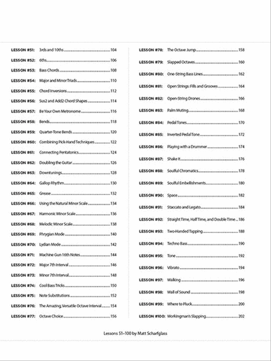 100 Rock Lessons 100 Rock Lessons Bass Guitar Tablature scores gallery preview page 3