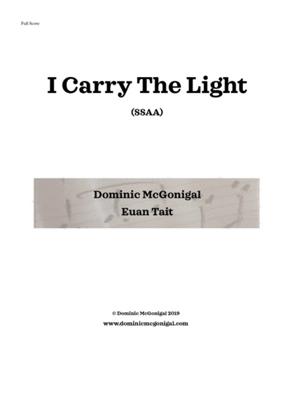 I Carry The Light (SSAA) image number null