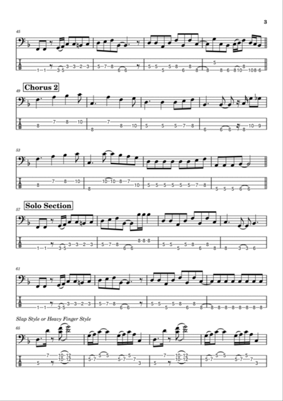 Soul To Squeeze Guitar Tablature scores gallery preview page 3