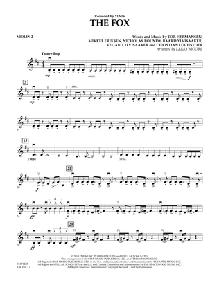 Book cover for The Fox (What Does the Fox Say?) (arr. Larry Moore) - Violin 2