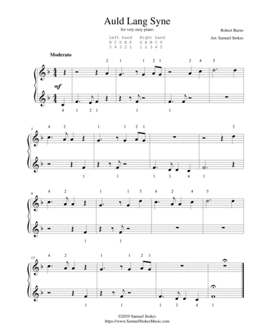 Auld Lang Syne - for very easy piano image number null
