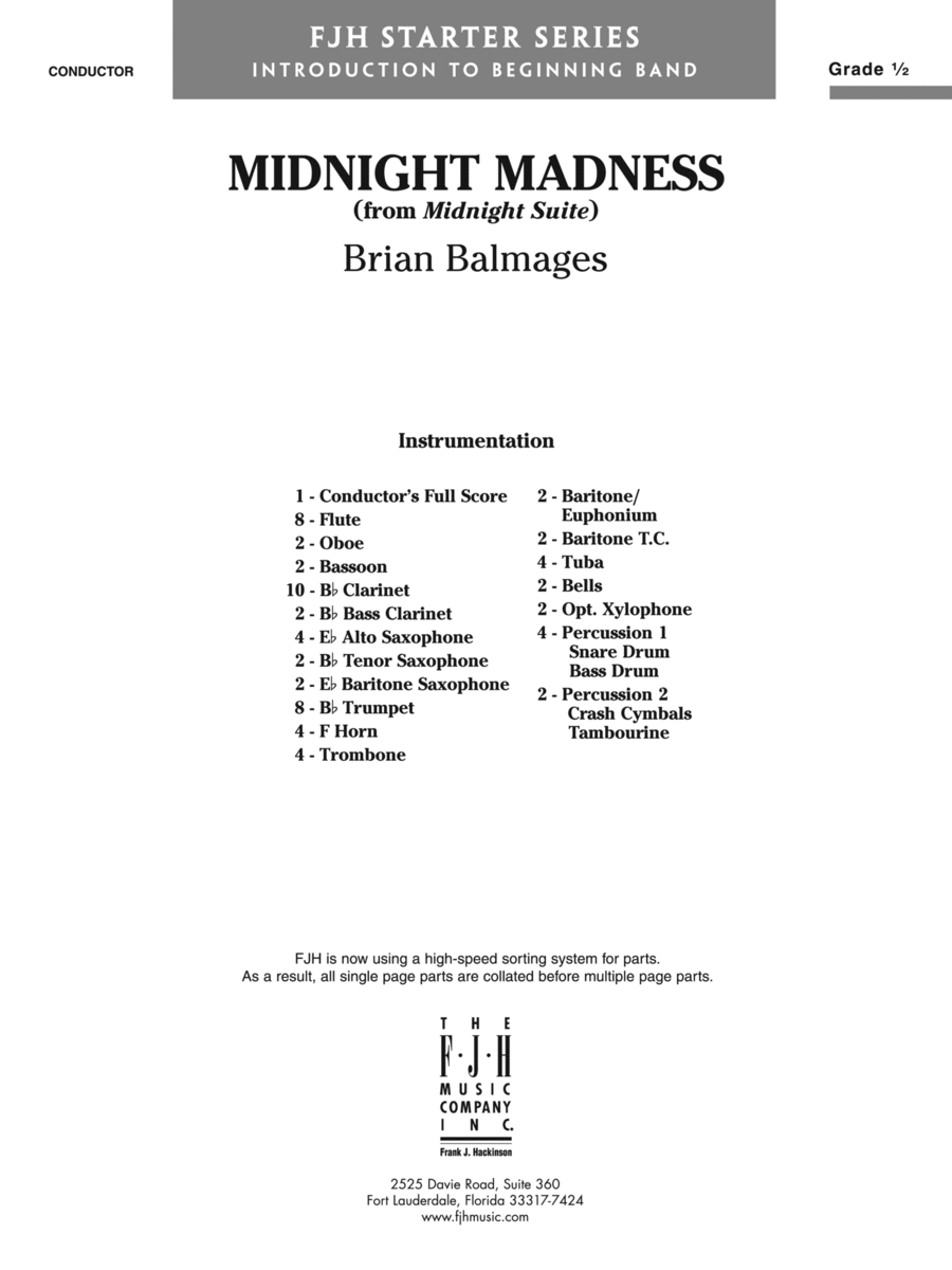 Midnight Madness (from Midnight Suite): Score Concert Band scores gallery preview page 1