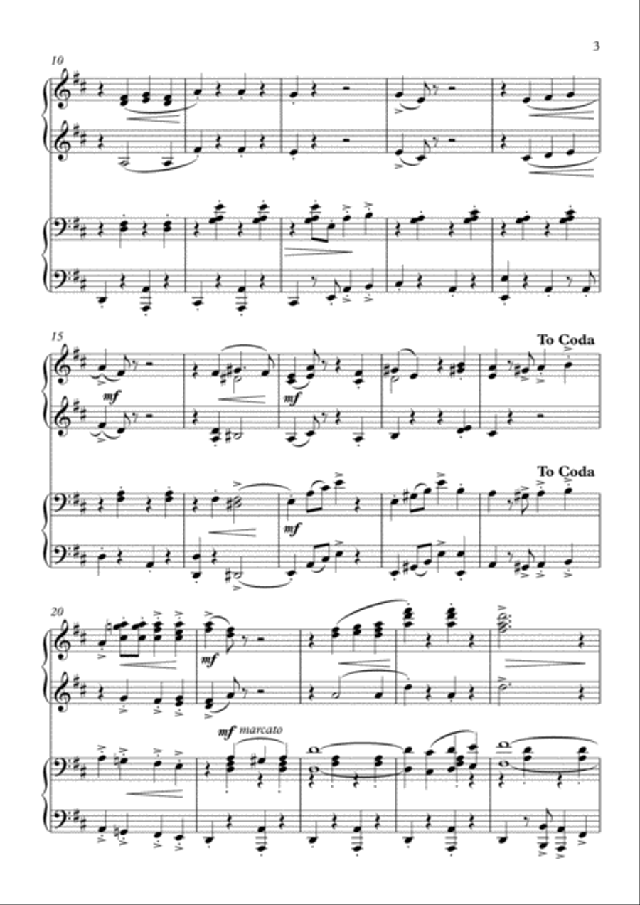 The Colonel's Bogey (Piano Duet - Four Hands) Piano Duet scores gallery preview page 3