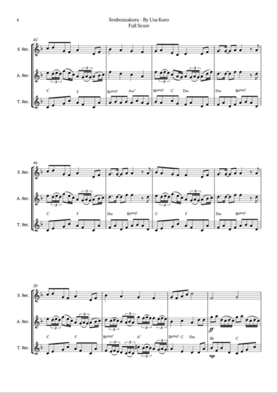 Senbonzakura Chamber Music scores gallery preview page 4