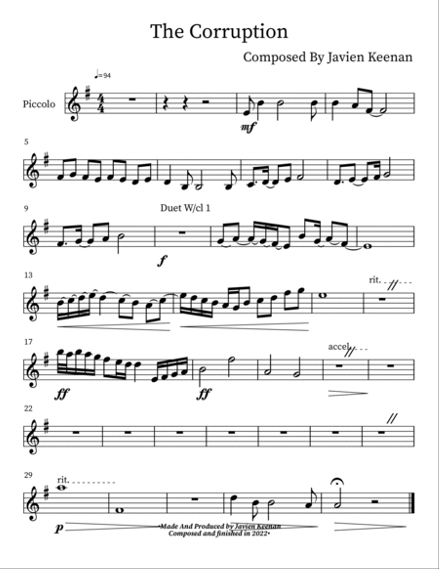 The Corruption The Corruption Concert Band scores gallery preview page 5