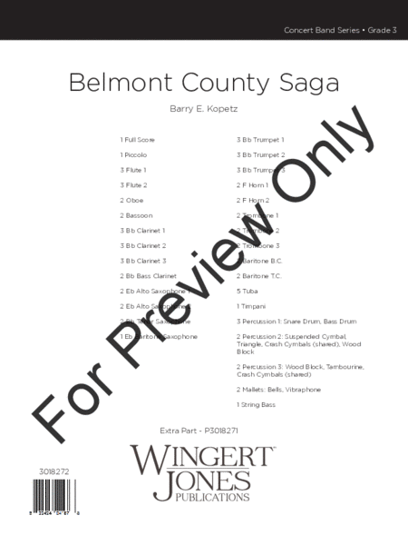 Belmont County Saga - Full Score